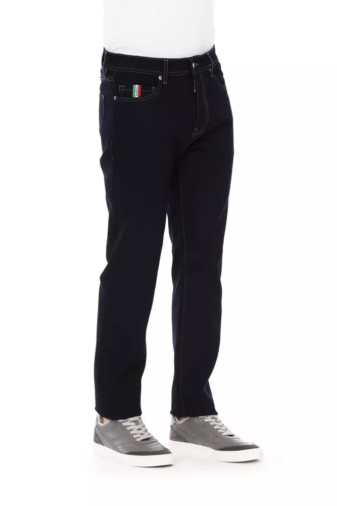 Baldinini Trend Blue Cotton Regular Men Jeans