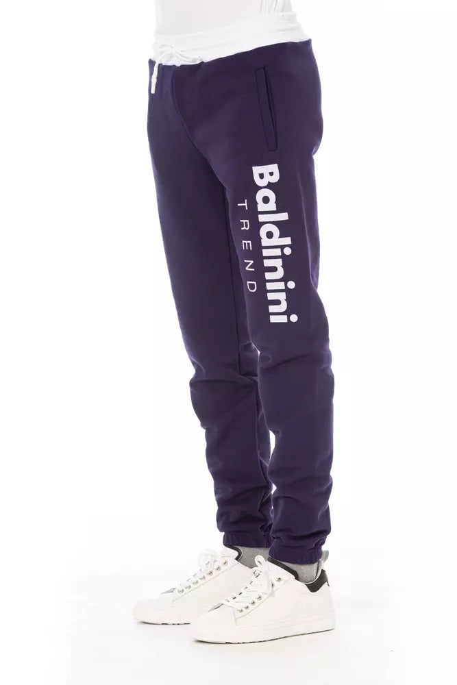 Baldinini Trend Purple Cotton Men Pant