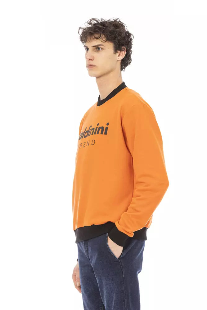Baldinini Trend Orange Cotton Men's Hoodie