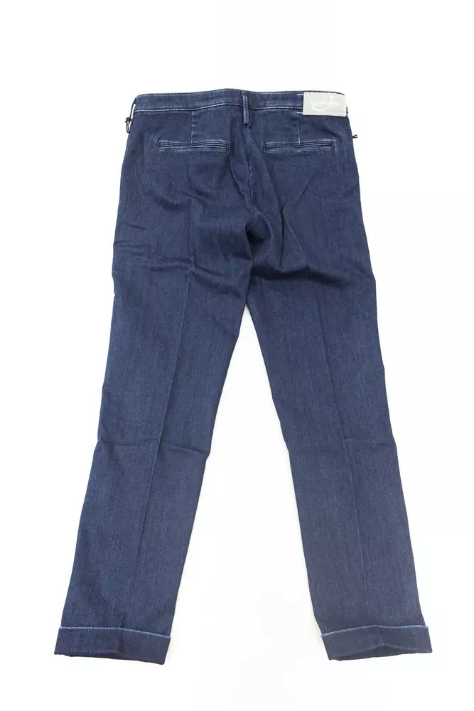 Jeans da donna in cotone blu Jacob Cohen
