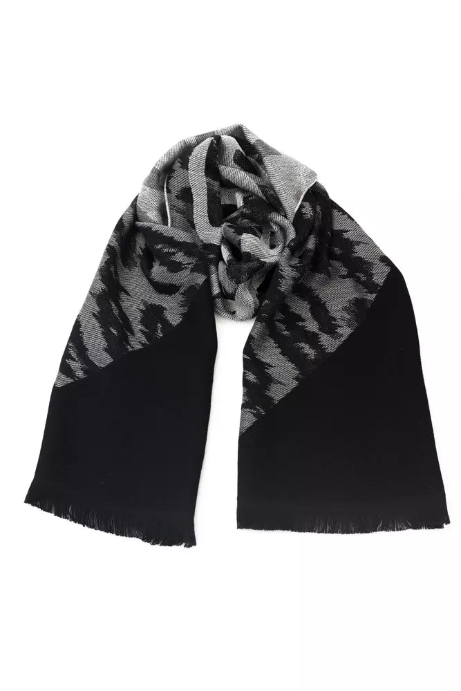 Sciarpa da uomo in lana grigia Cavalli Class