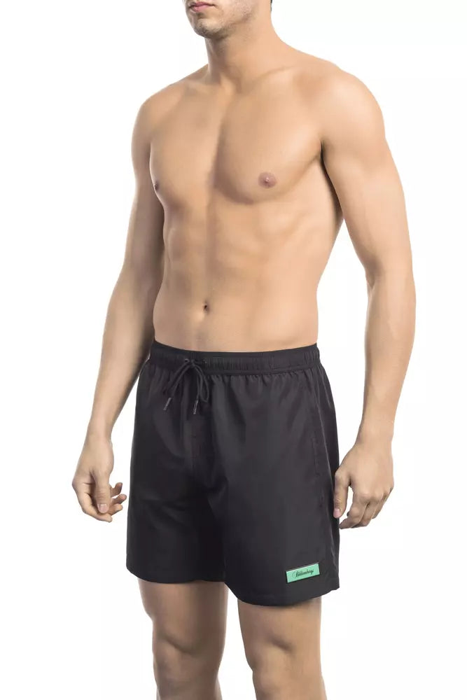 Bikkembergs Элегантные черные шорты для плавания с логотипом