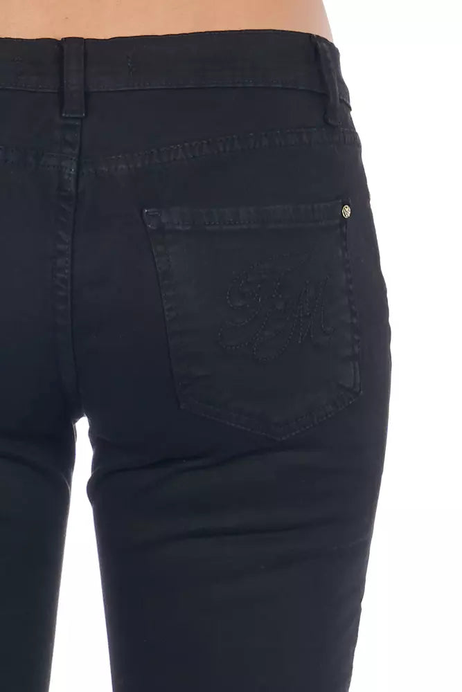 Jeans da donna in cotone nero Frankie Morello
