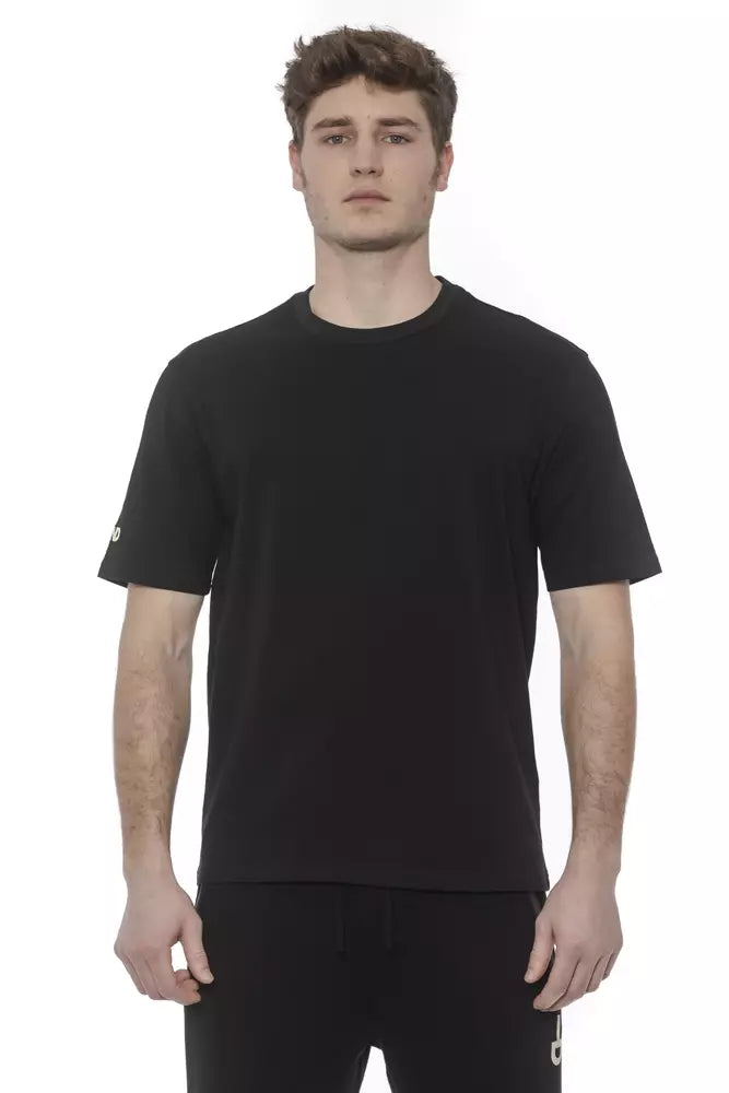 Maglietta da uomo in cotone nero Tond