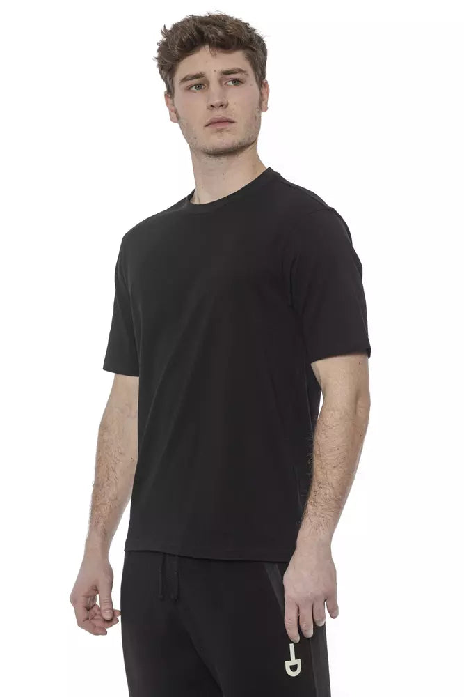 Maglietta da uomo in cotone nero Tond