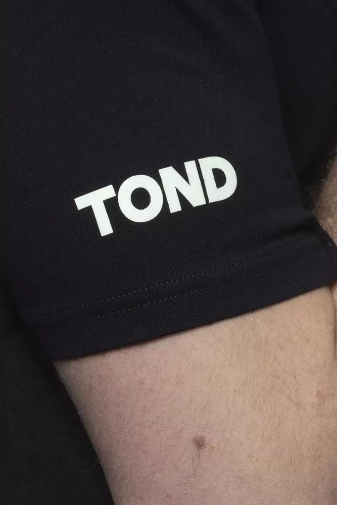 Maglietta da uomo in cotone nero Tond