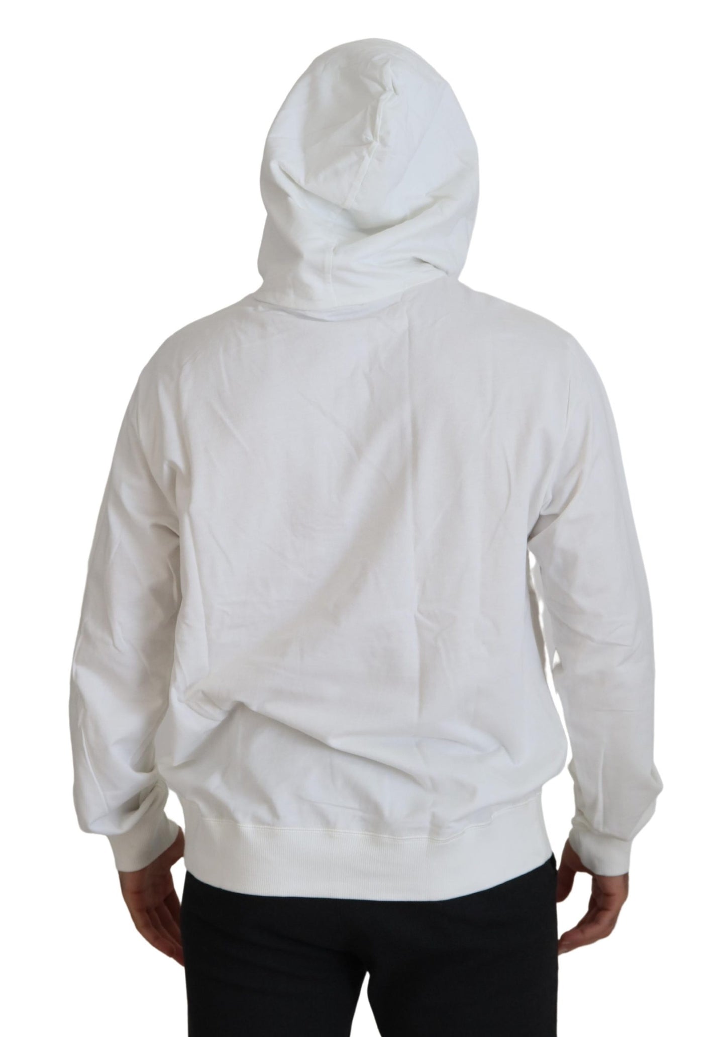 Dolce & Gabbana Splendido maglione bianco con cappuccio