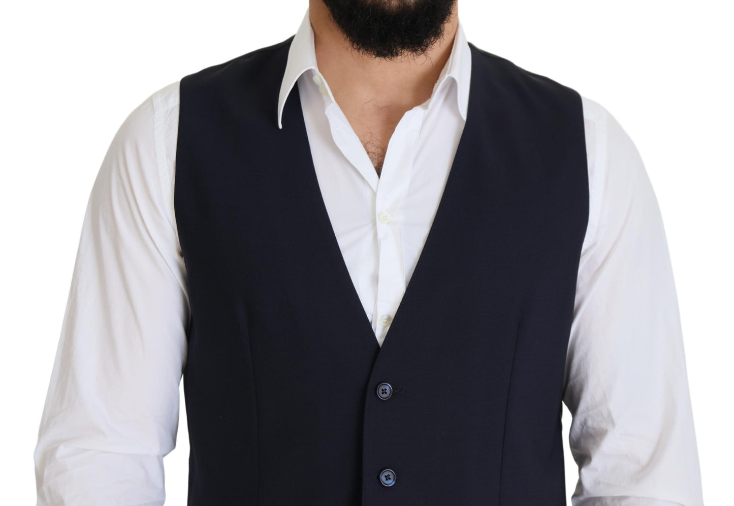 Dolce & Gabbana Gilet elegante abito formale blu scuro