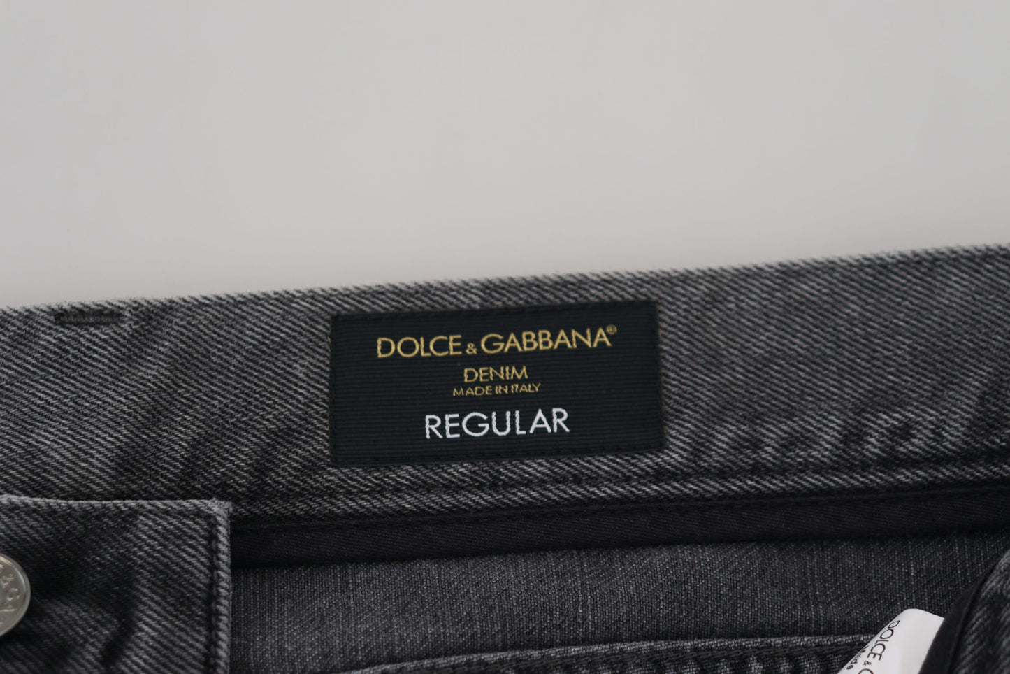 Dolce & Gabbana Элегантное серое джинсовое сокровище в клетку