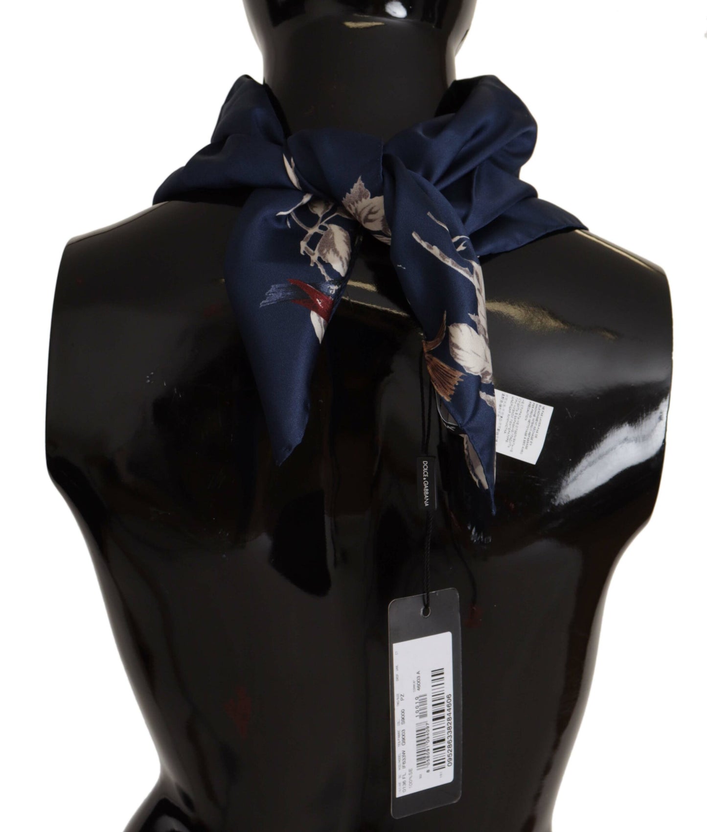 Dolce & Gabbana Elegante Sciarpa Quadrata in Seta da Uomo