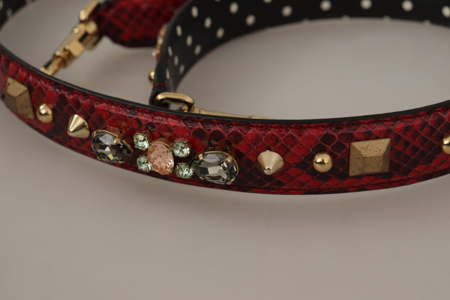 Dolce & Gabbana Красный ремень для сумки из кожи питона