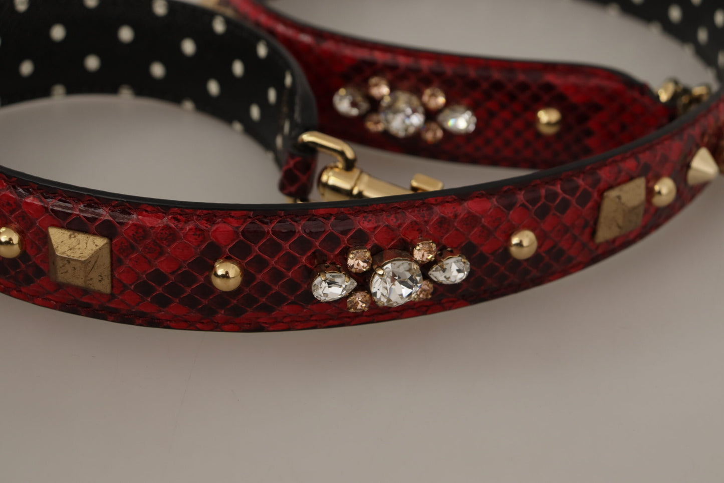 Dolce & Gabbana Красный ремень для сумки из кожи питона