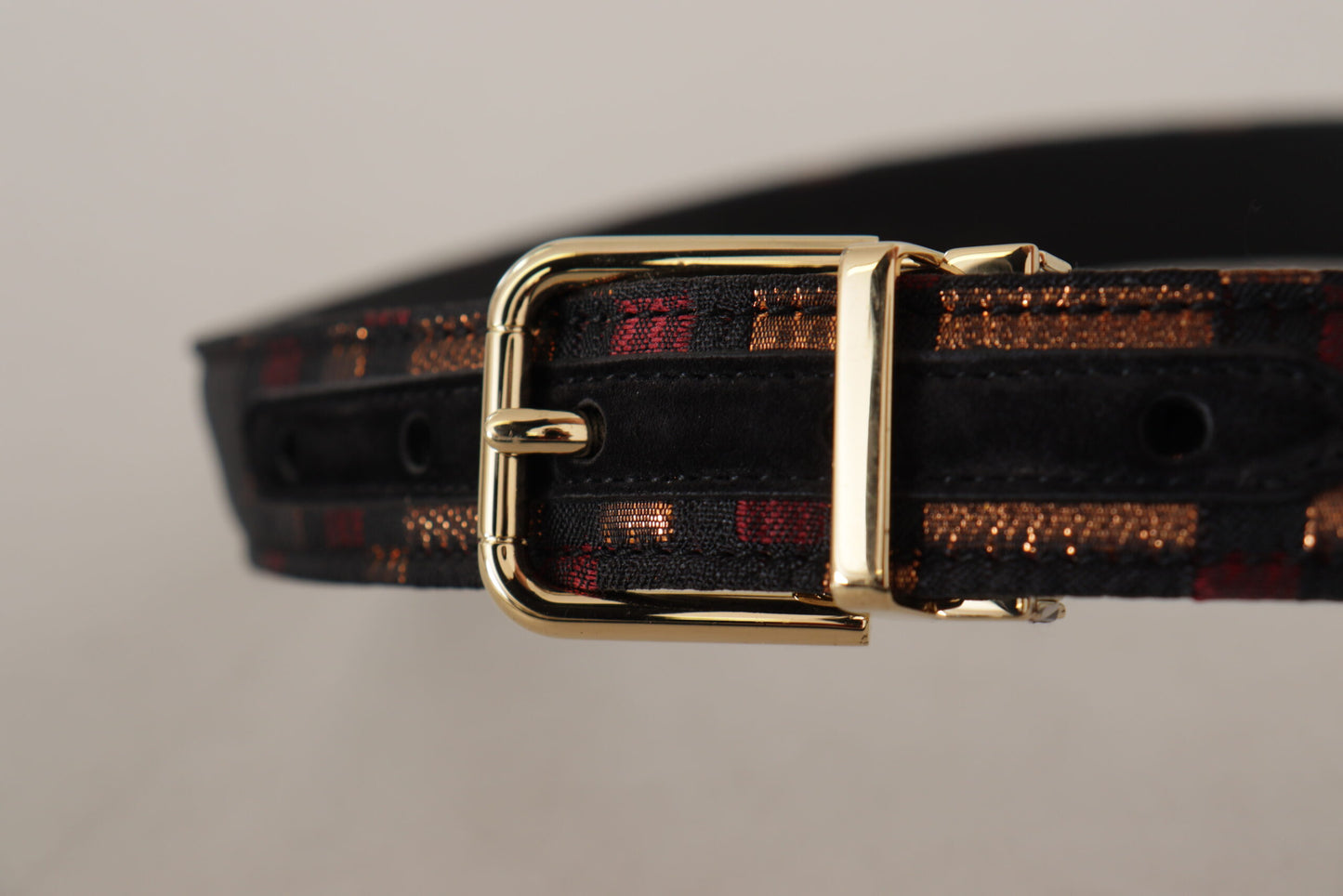 Cintura Dolce & Gabbana in Pelle Multicolor con Fibbia Oro