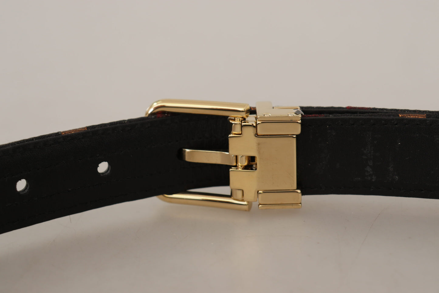 Cintura Dolce & Gabbana in Pelle Multicolor con Fibbia Oro