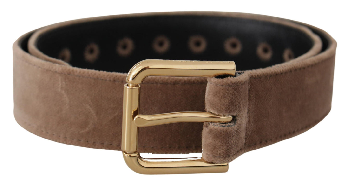 Dolce & Gabbana Elegante cintura con fibbia in velluto con logo