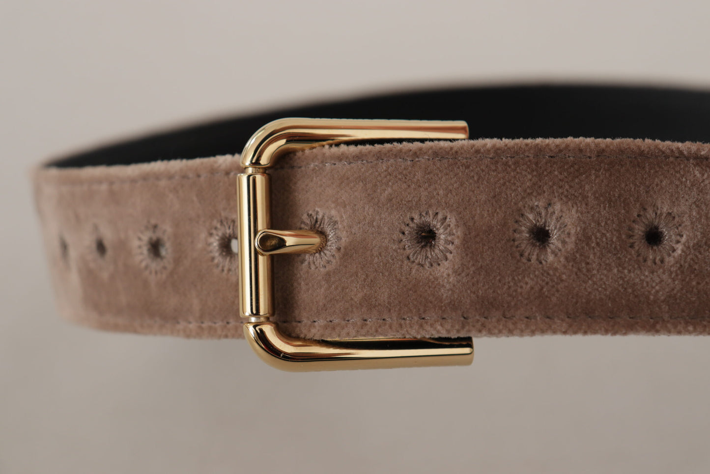 Dolce & Gabbana Elegante cintura con fibbia in velluto con logo