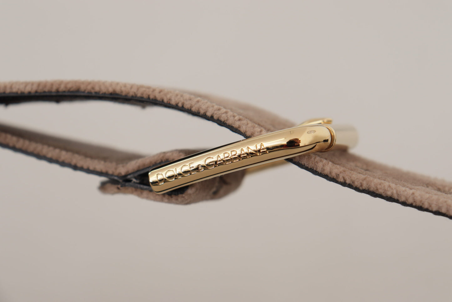 Dolce & Gabbana Elegante cintura con fibbia in velluto con logo
