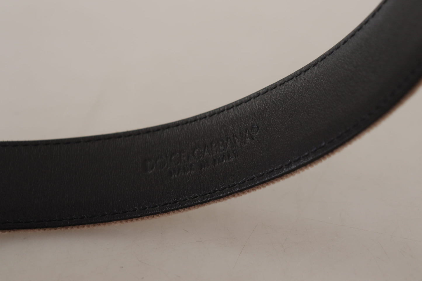 Dolce & Gabbana Elegante cintura con fibbia in velluto con logo