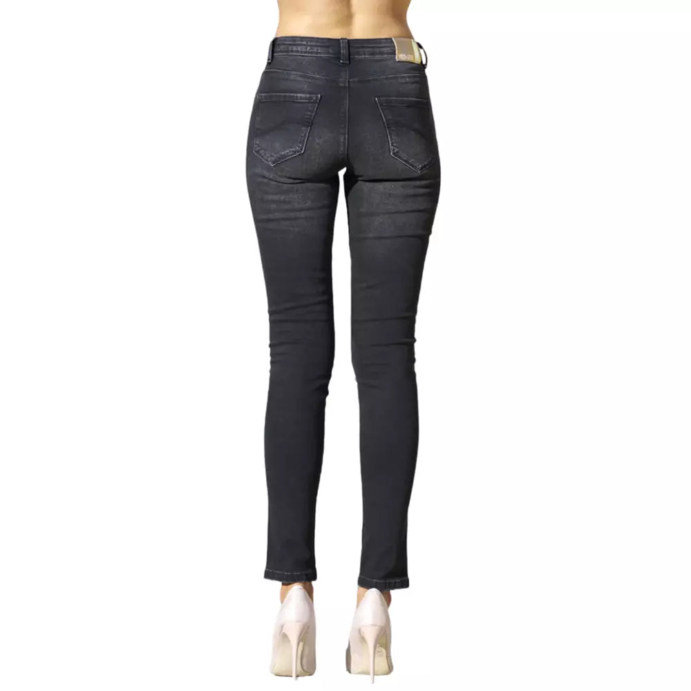 Sì Zee Jeans da donna in cotone nero