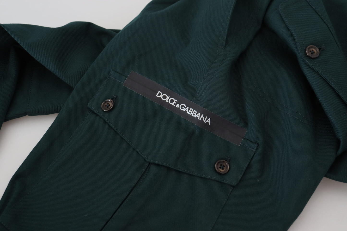 Dolce & Gabbana Элегантные зеленые джинсы-карго узкого кроя