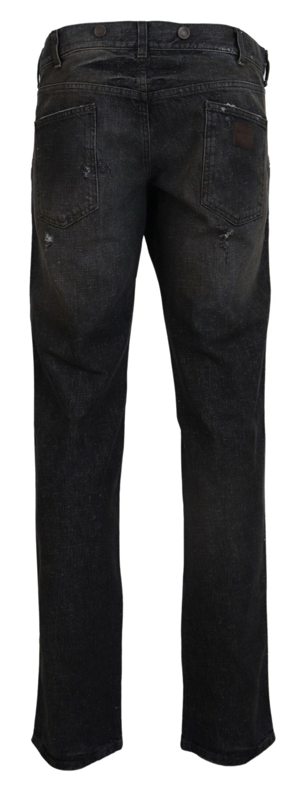 Dolce & Gabbana Squisiti pantaloni in denim grigio per il gentiluomo moderno