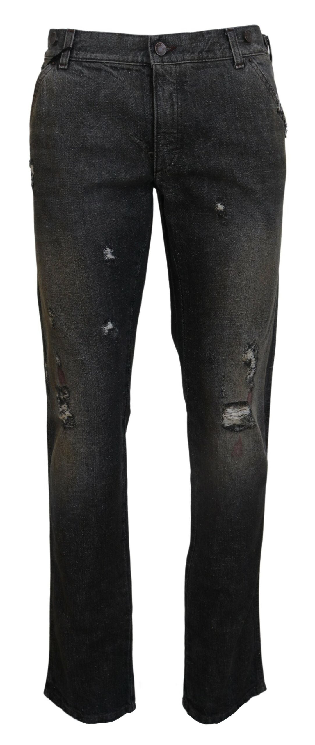 Dolce & Gabbana Squisiti pantaloni in denim grigio per il gentiluomo moderno
