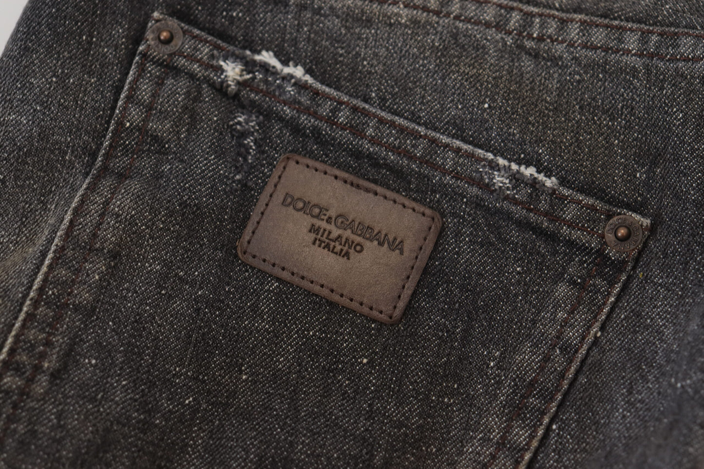 Dolce & Gabbana Squisiti pantaloni in denim grigio per il gentiluomo moderno