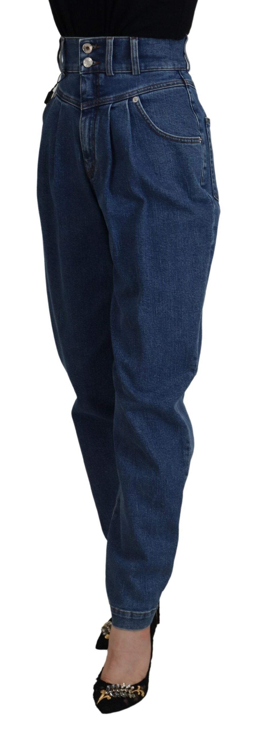 Dolce & Gabbana Jeans eleganti blu a vita alta