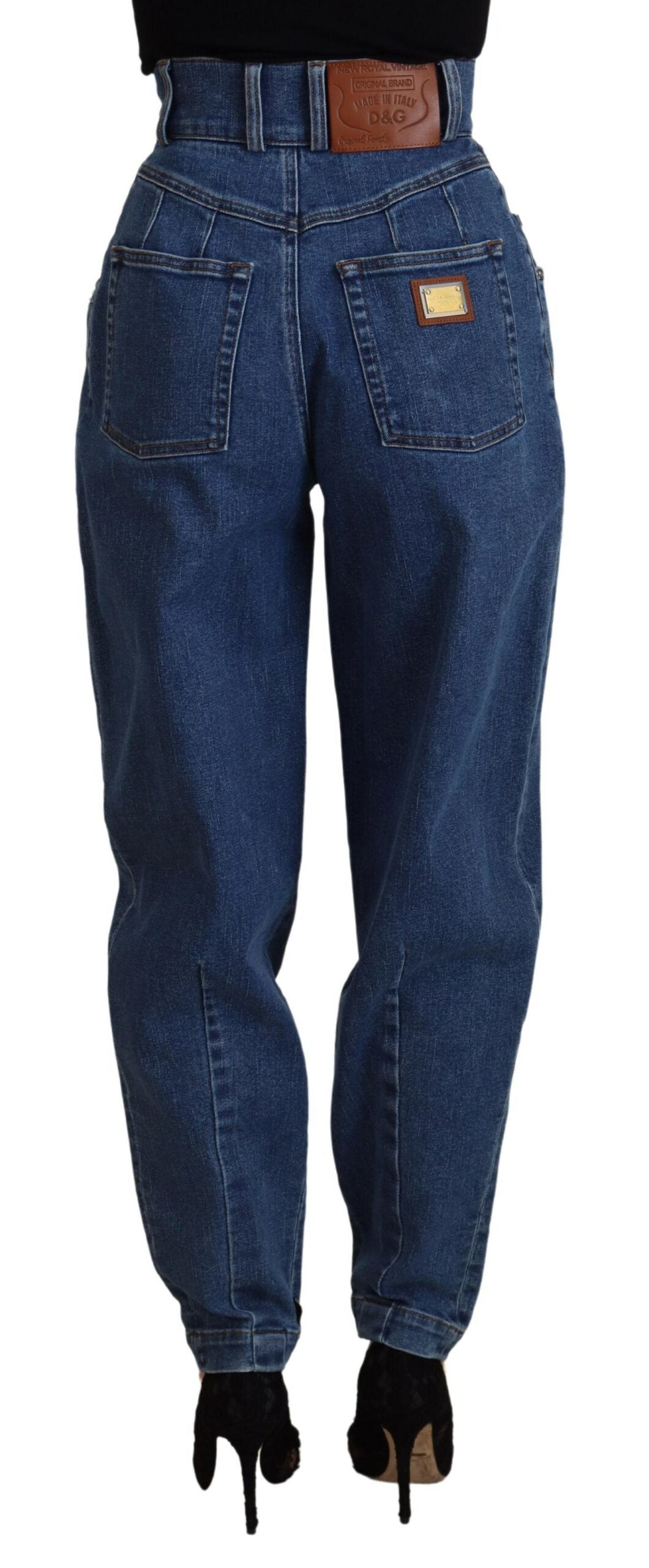 Dolce & Gabbana Jeans eleganti blu a vita alta