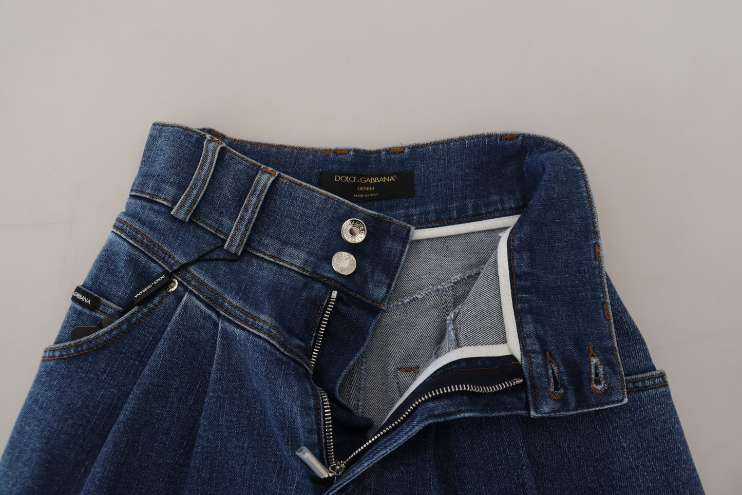 Dolce & Gabbana Jeans eleganti blu a vita alta