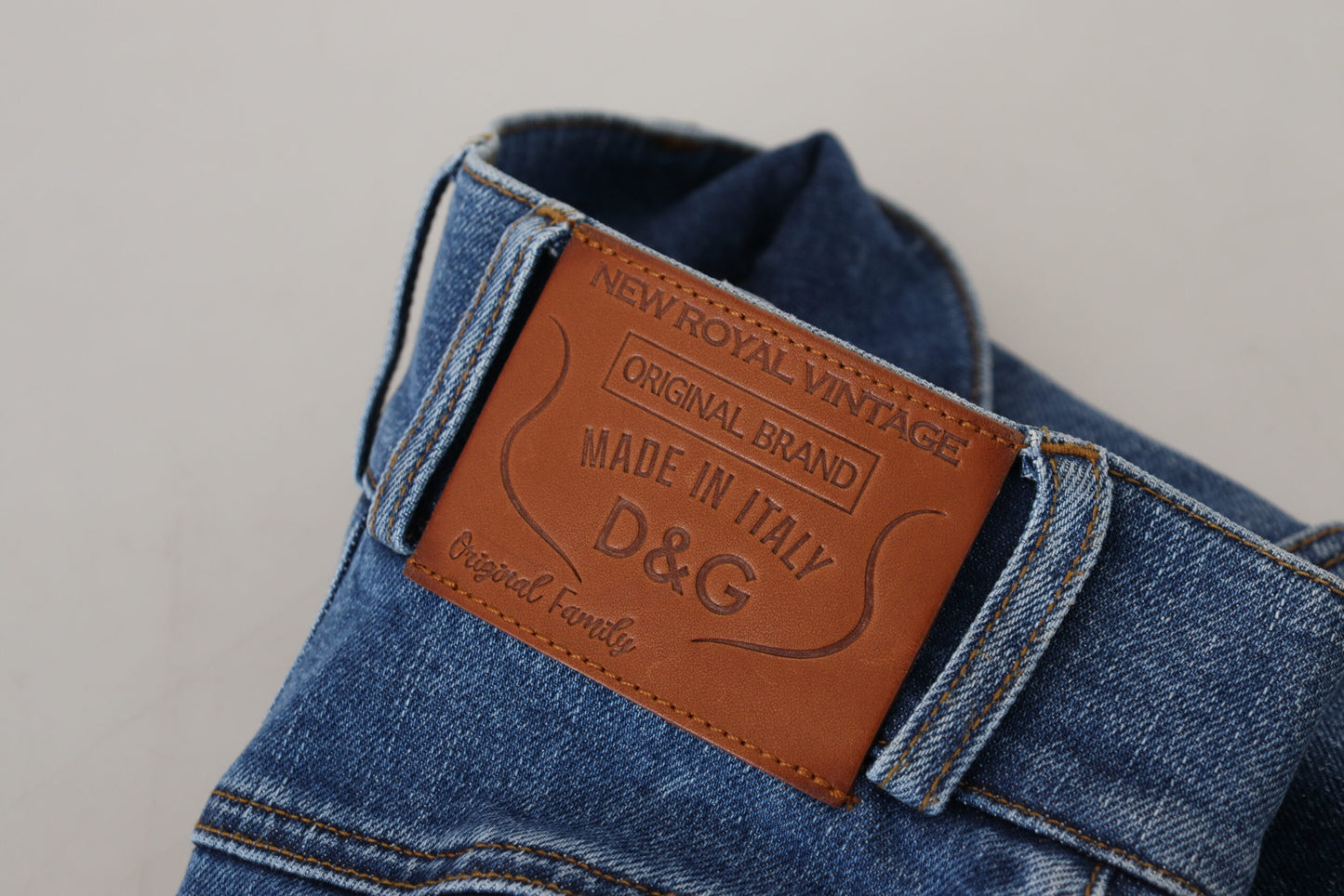 Dolce & Gabbana Jeans eleganti blu a vita alta