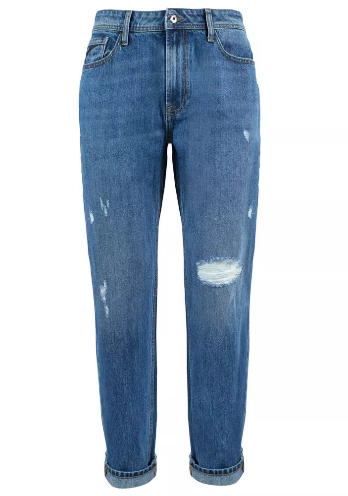 Sì Zee Jeans da uomo in cotone blu