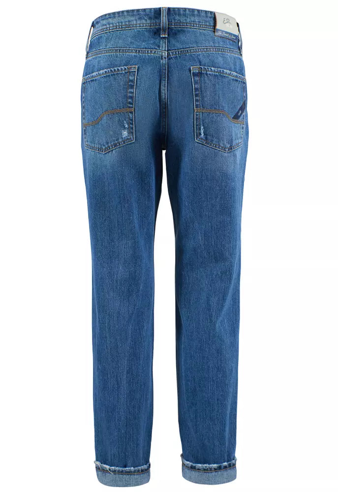 Sì Zee Jeans da uomo in cotone blu