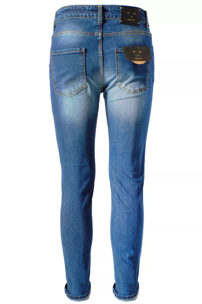 Sì Zee Jeans slim fit in cotone blu da uomo
