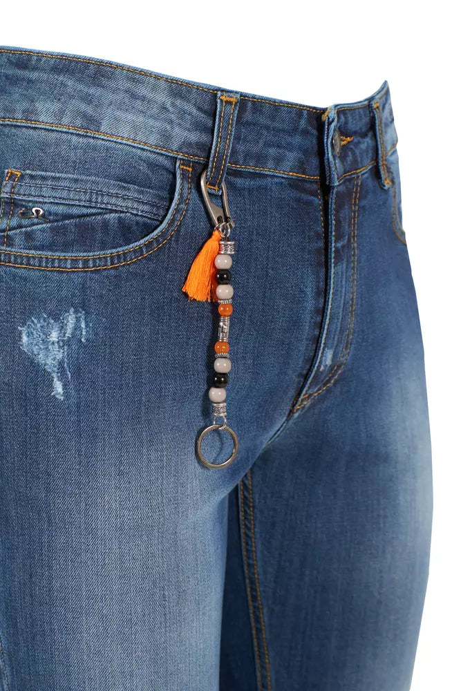 Sì Zee Jeans slim fit in cotone blu da uomo