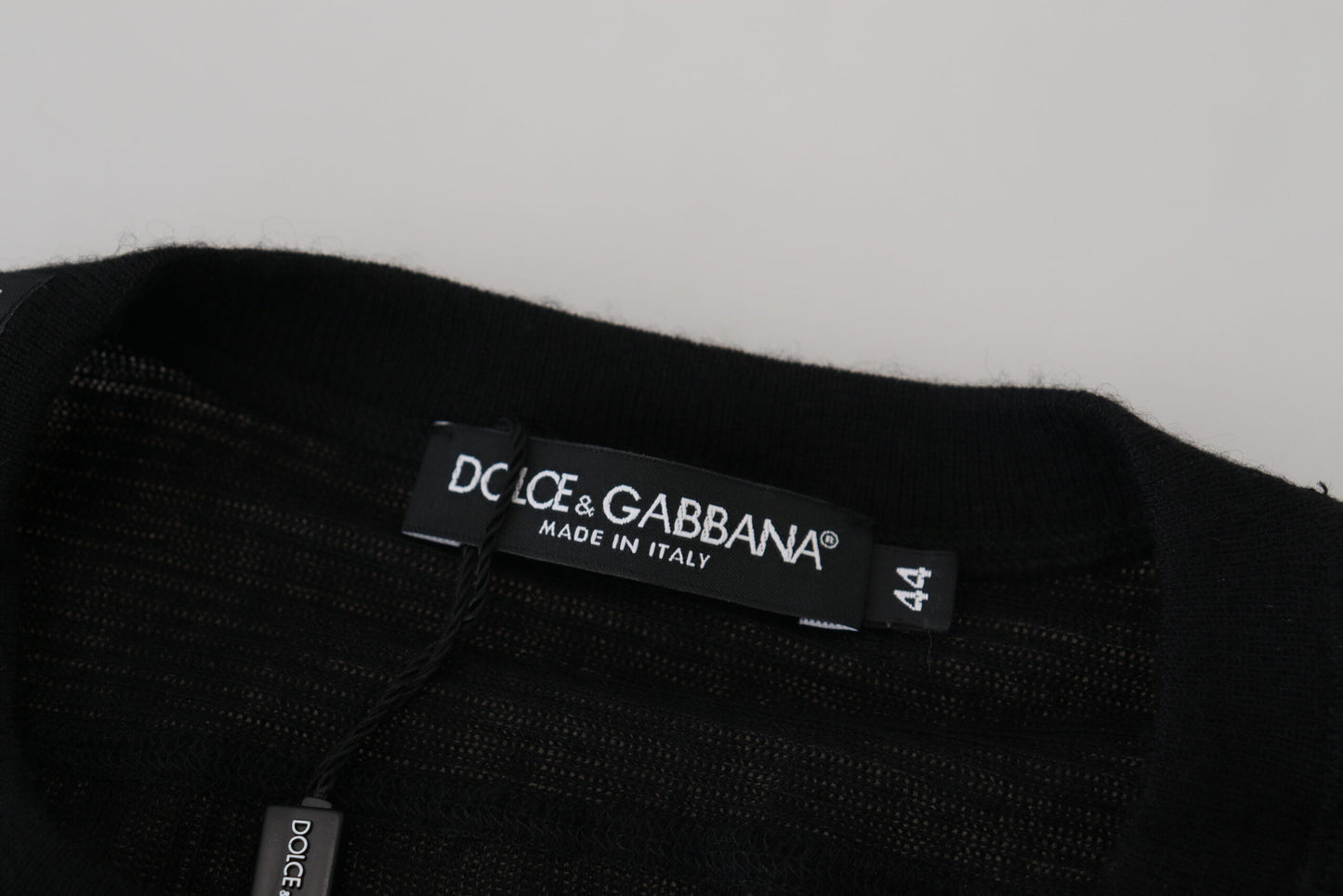 Dolce & Gabbana Элегантный черный кашемировый пуловер-свитер