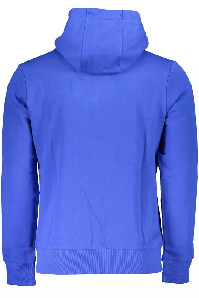 Felpa con cappuccio ricamata blu La Martina Chic