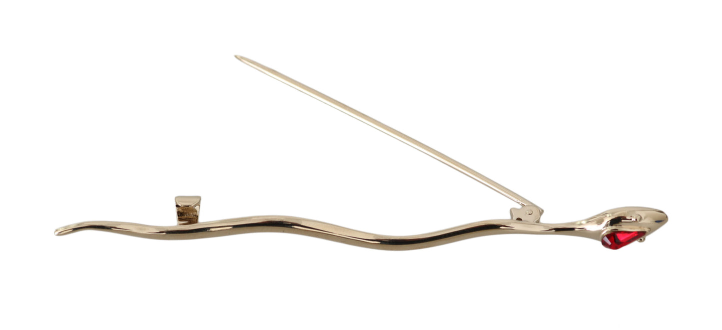 Dolce & Gabbana Elegante spilla in cristallo argento