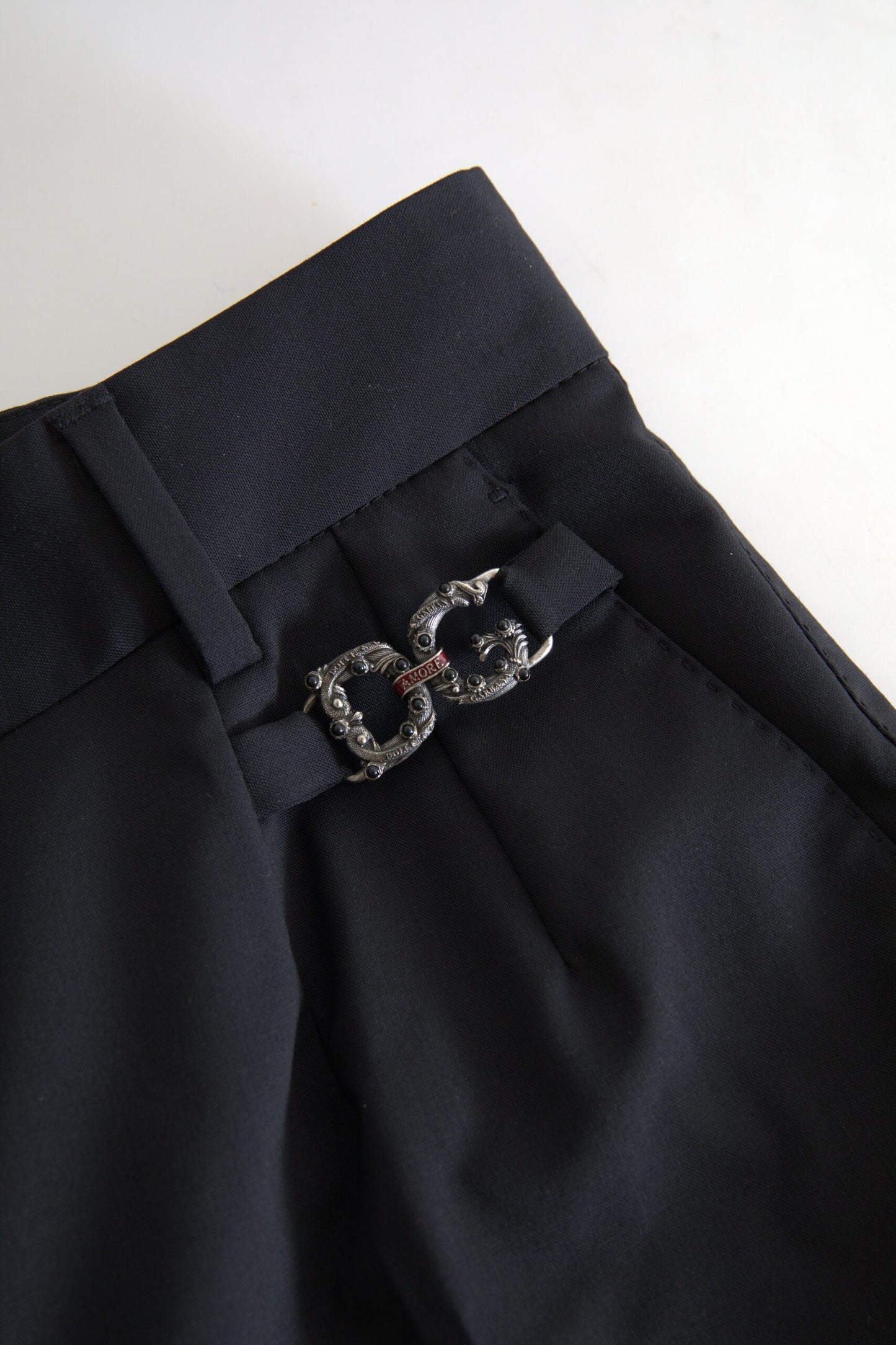 Dolce & Gabbana Pantaloni eleganti in lana affusolati a vita alta