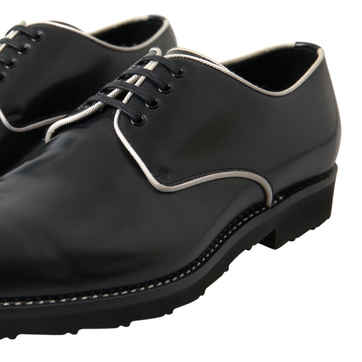 Dolce & Gabbana Eleganti scarpe formali da uomo in bianco e nero