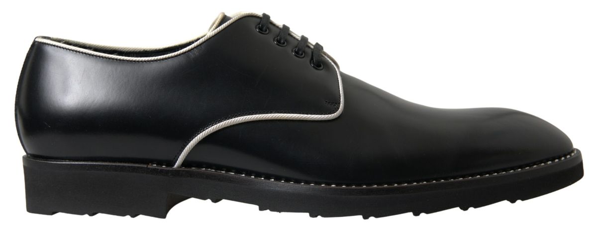 Dolce & Gabbana Eleganti scarpe formali da uomo in bianco e nero