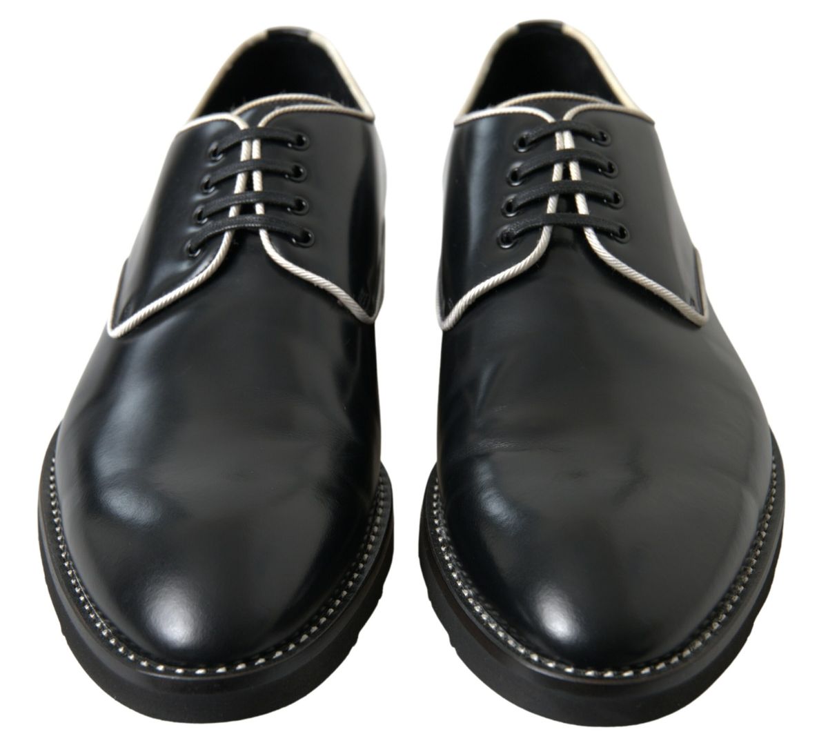 Dolce & Gabbana Eleganti scarpe formali da uomo in bianco e nero