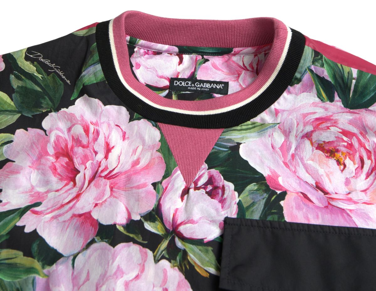 Dolce & Gabbana Экстравагантный свитер с круглым вырезом с цветочным принтом