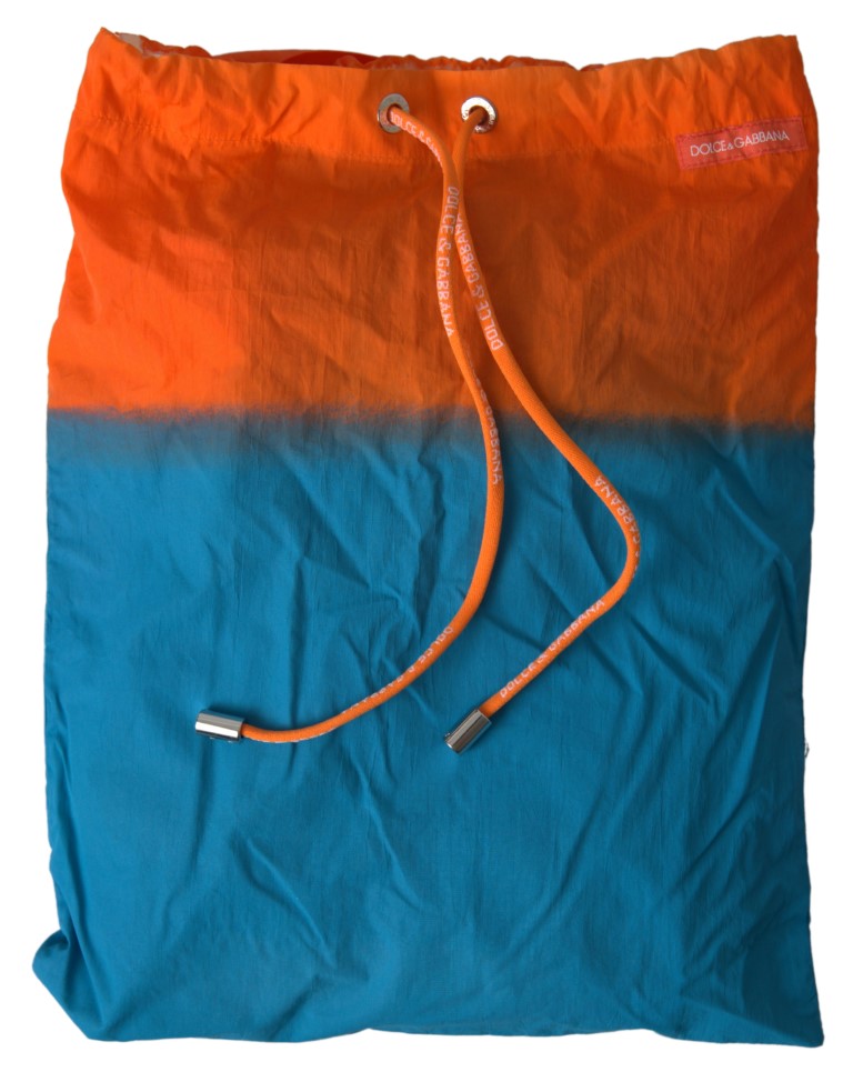 Pantaloncini da bagno effetto sfumato Dolce & Gabbana in arancione vibrante