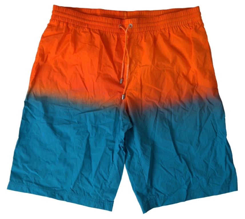 Pantaloncini da bagno effetto sfumato Dolce & Gabbana in arancione vibrante