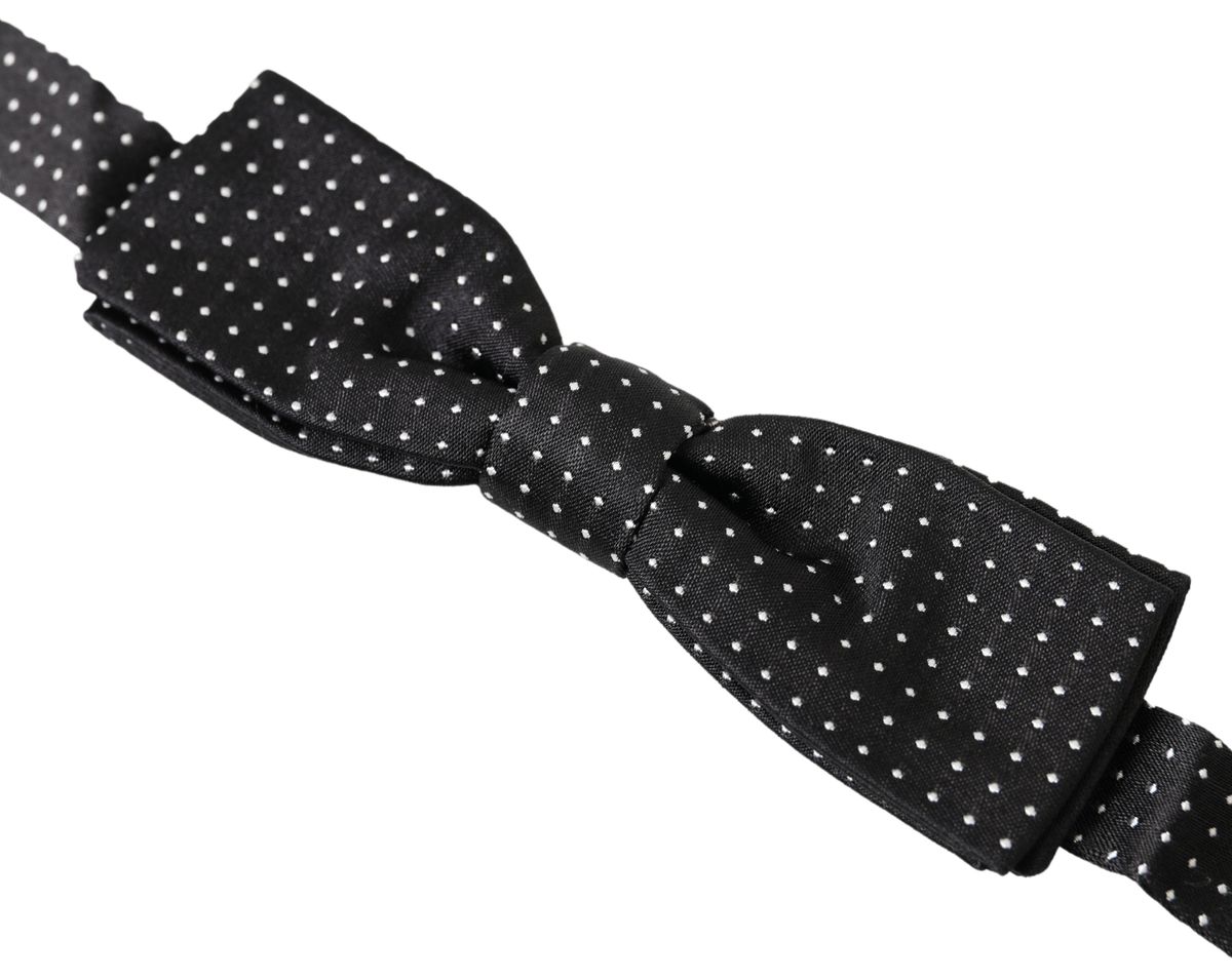 Dolce & Gabbana Elegante Papillon Nero In Seta