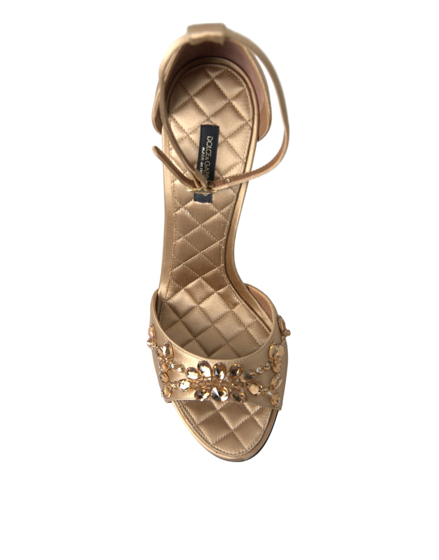Dolce & Gabbana Sandali con tacco impreziositi da cristalli