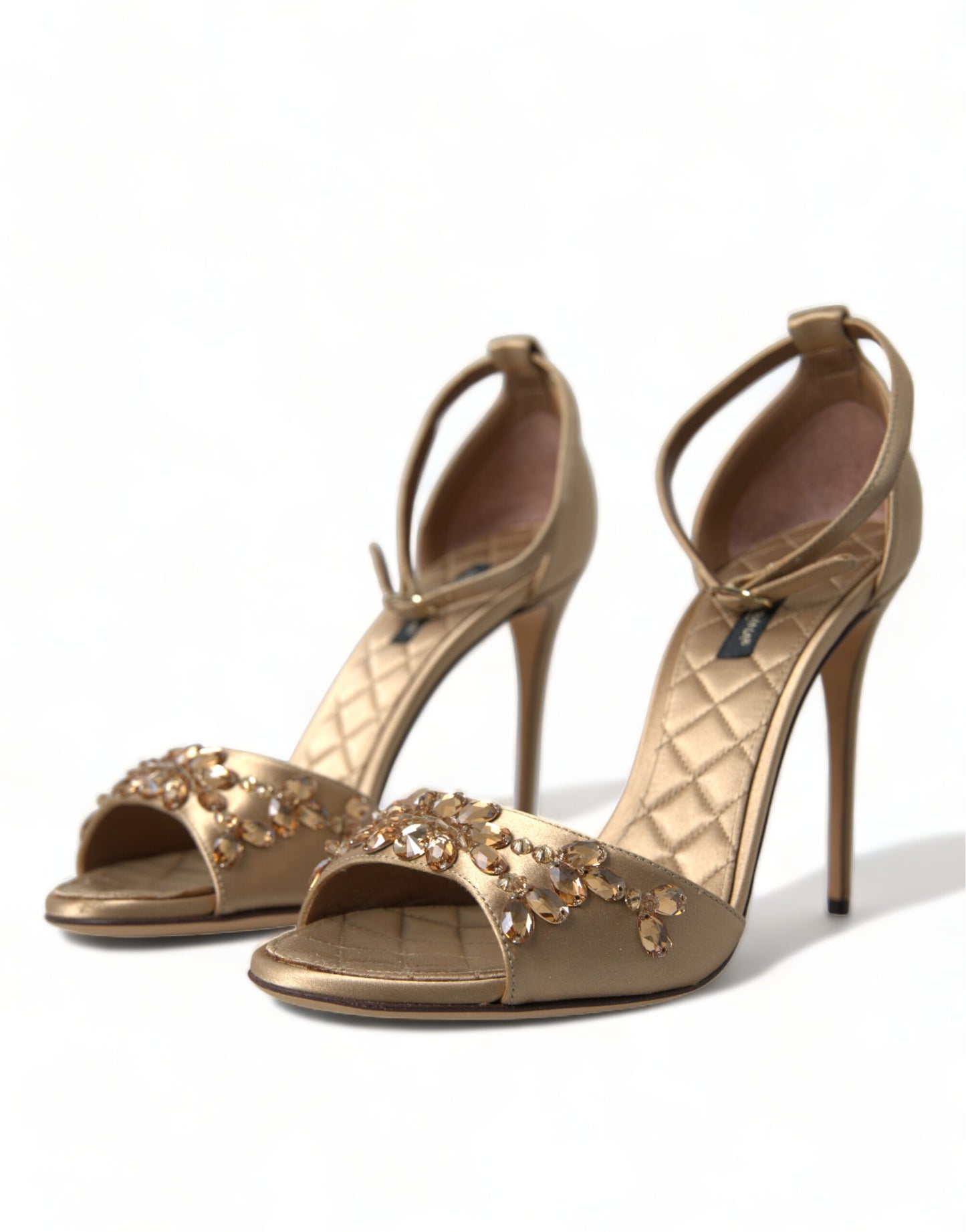 Dolce & Gabbana Sandali con tacco impreziositi da cristalli