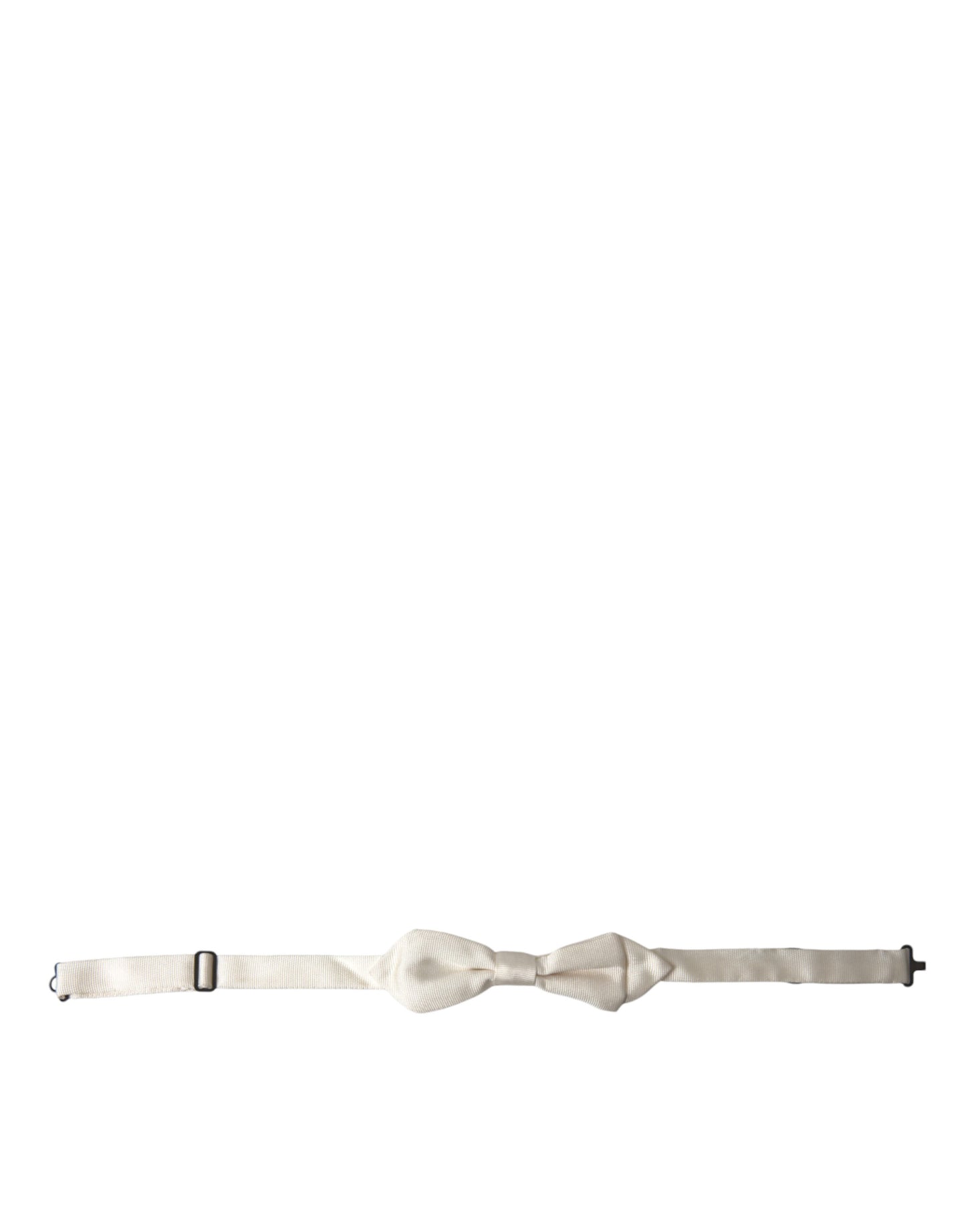 Dolce & Gabbana Elegante Papillon In Seta Bianca