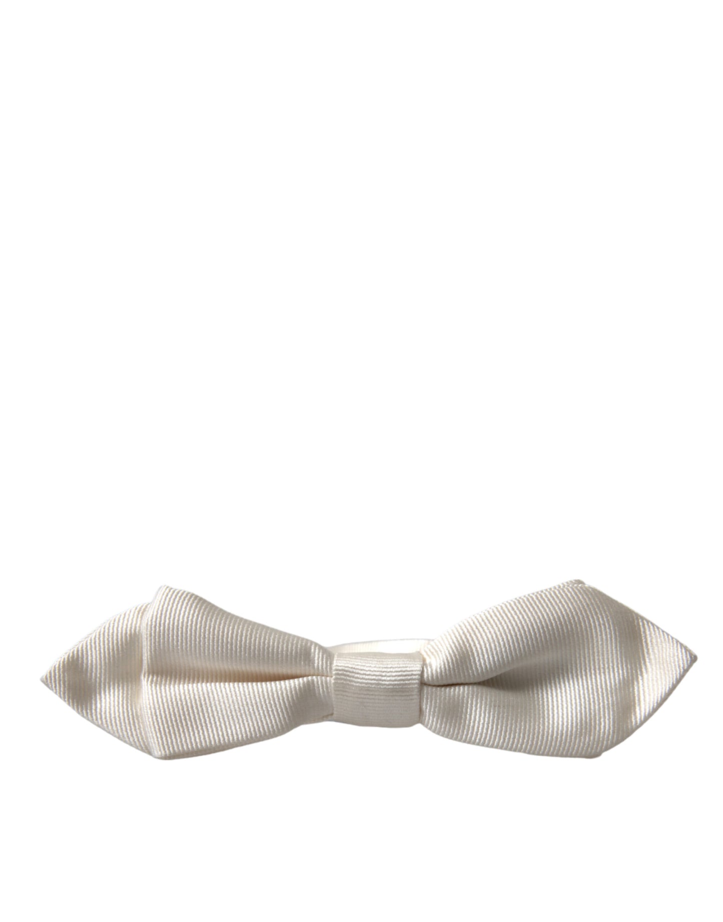 Dolce & Gabbana Elegante Papillon In Seta Bianca